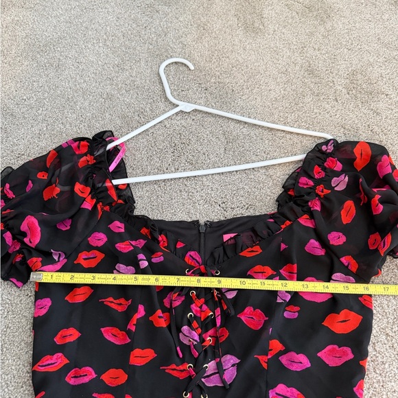 Betsey Johnson Black Dress with Lip Print - Picture 7 of 7